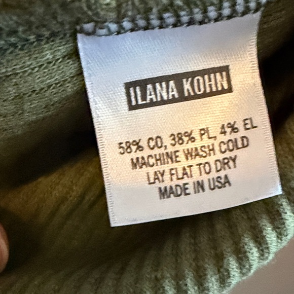 Ilana Kohn Sage Green Long Sleeve Top size 4 - Picture 2 of 2